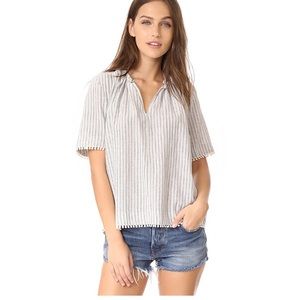 Birds of Paradis Pleat Neck Shirt